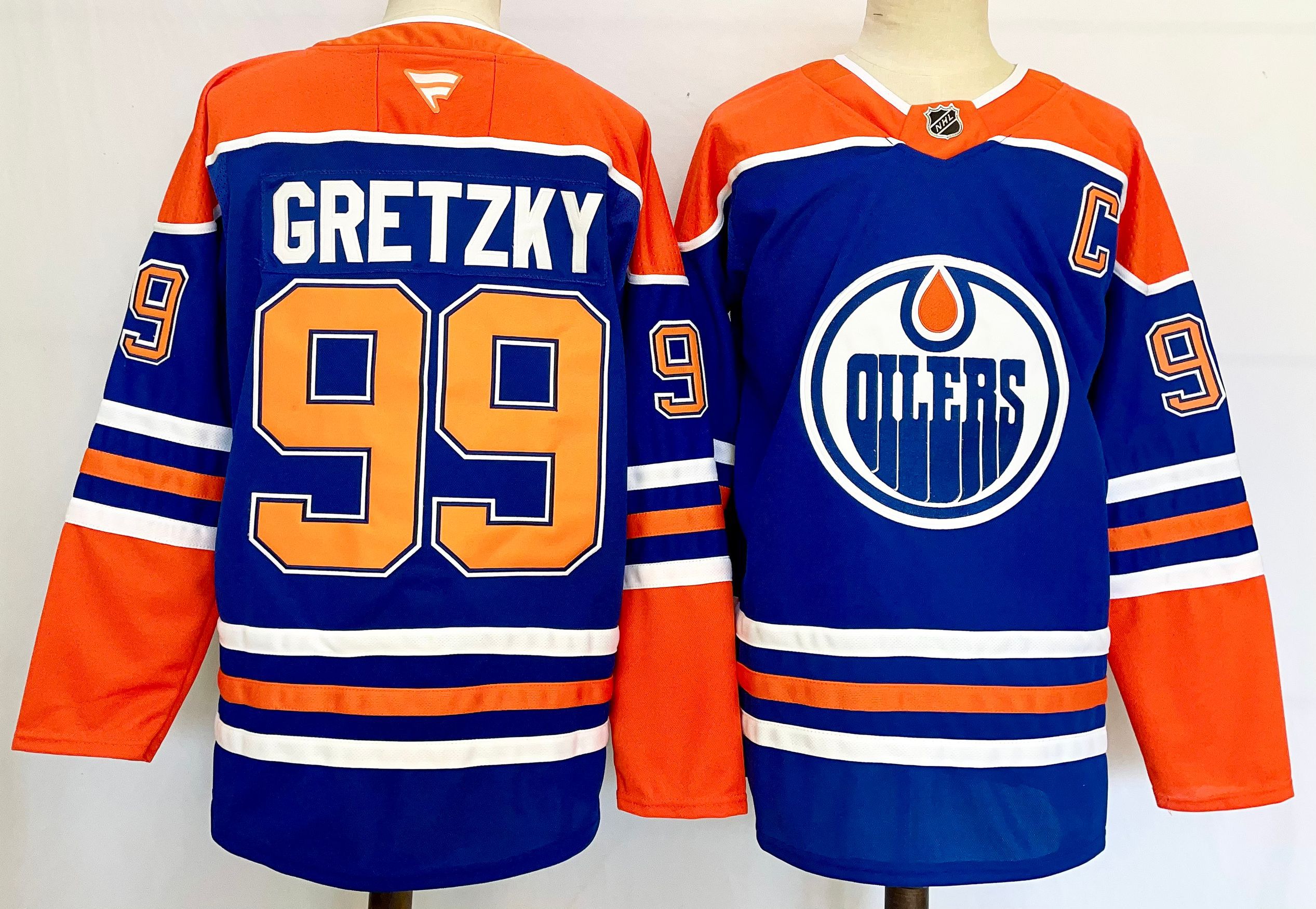 Men Edmonton Oilers #99 Gretzky Blue 2025 Home Premier Player NHL Jersey->edmonton oilers->NHL Jersey